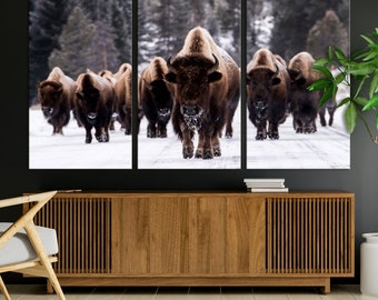 Bison Wall Art, Buffalo Wall Decor, American Bison Wall Art, Farmhouse Decor, Buffalo Poster, Bison Art, Bison Decor, Western Art, Buffalo