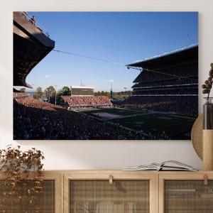 Alaska Fluglinien Feld Leinwand Wandkunst - Panorama-Fußballspiel Tag, Washington Stadion Perfekt für Sportfans, fertig zum Aufhängen Dekor
