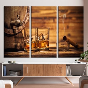 Whiskey Wall Art, Whiskey Print, Man Cave Decor, Whiskey Lover Gift, Whiskey Art, Bar Wall Hanging, Bourbon Print, Alcohol Wall Art,Home Bar