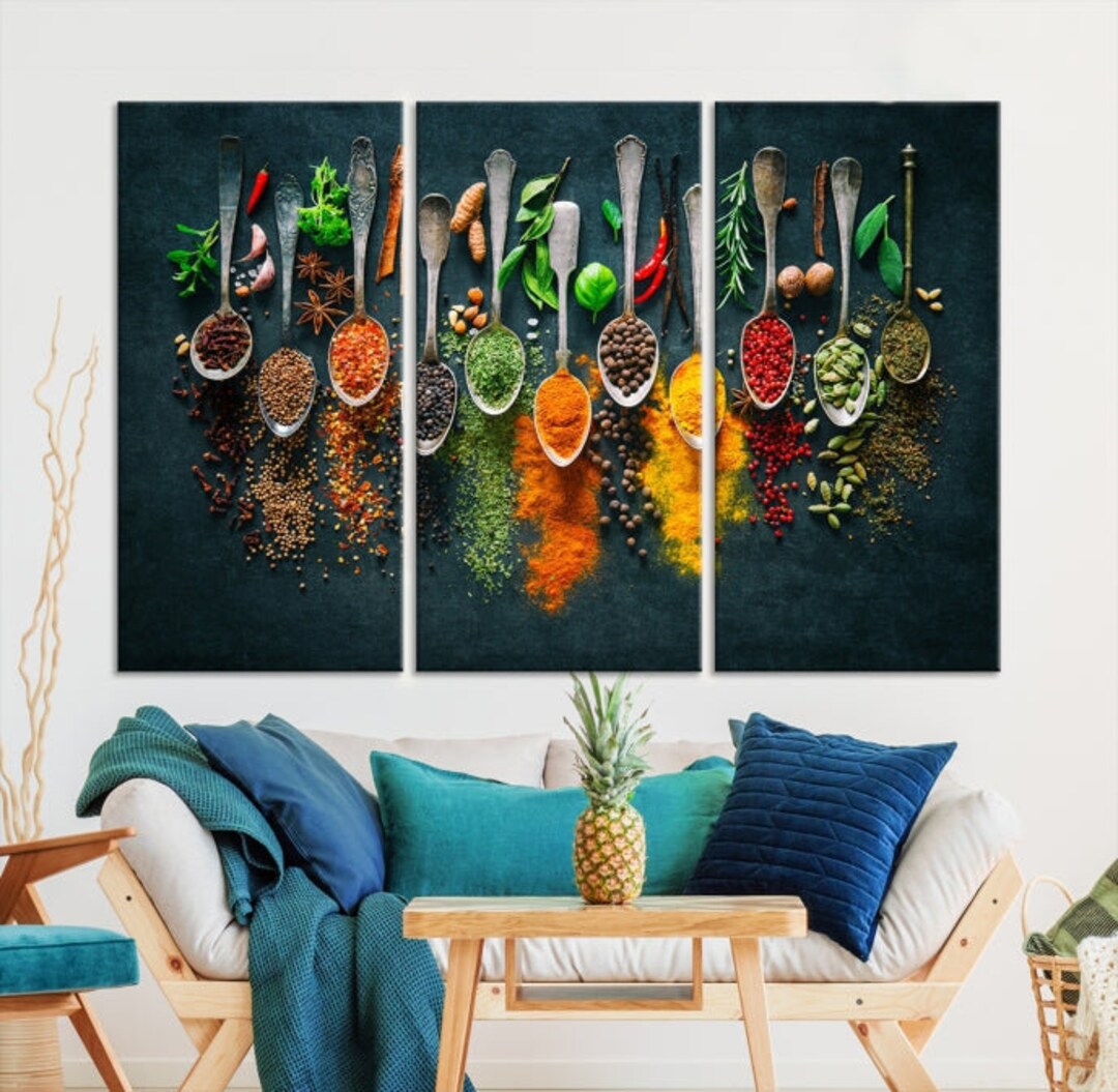 Spices Wall Art, Spices Canvas Print, Spices and Herbs Wall Decor