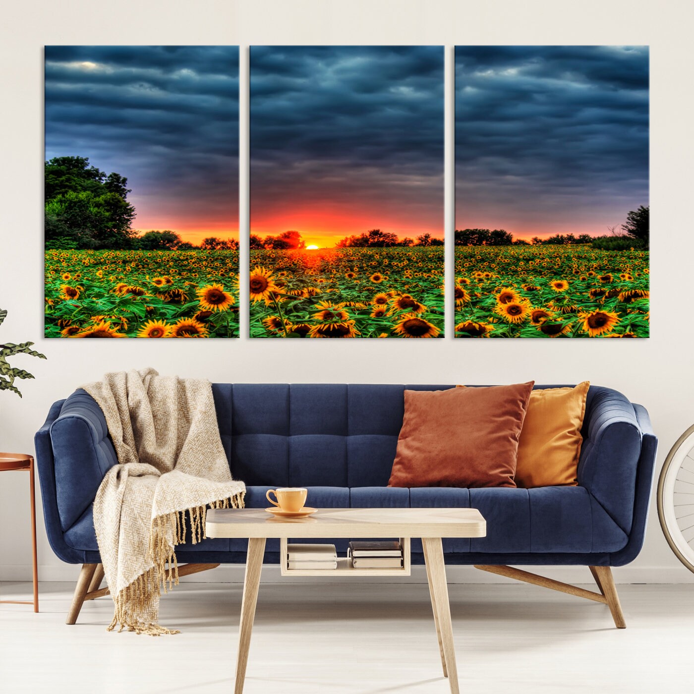 Melrose International Sunflower Field Canvas Wall Art 32