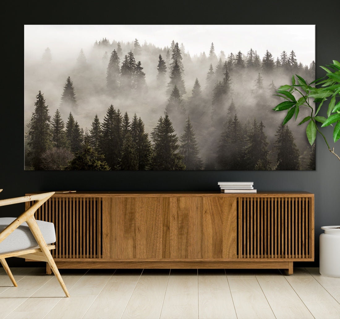 Foggy Forest Wall Art Canvas Print | Nature Wall Art | Landscape Print ...