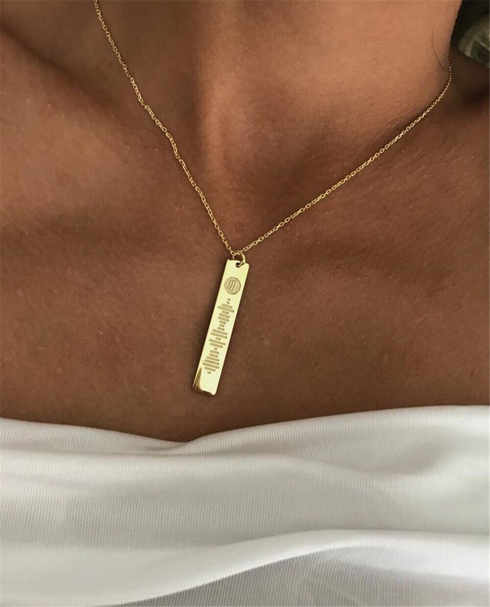 Custom Spotify Code Necklace Scannable Playlist Song Clear | Etsy