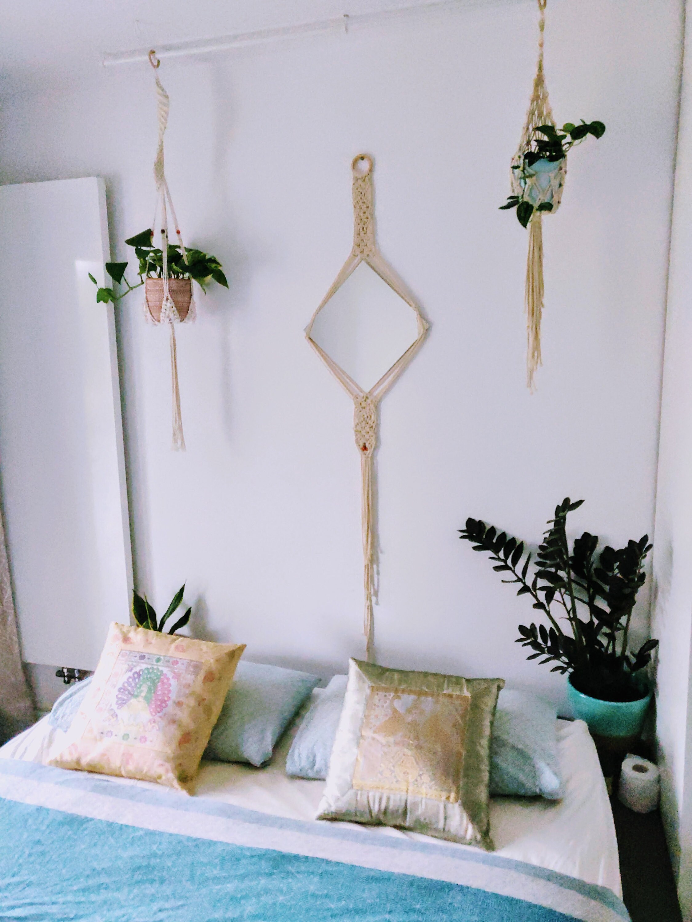 Handmade Macrame Mirror Wall Hanging Boho Home Decor Etsy