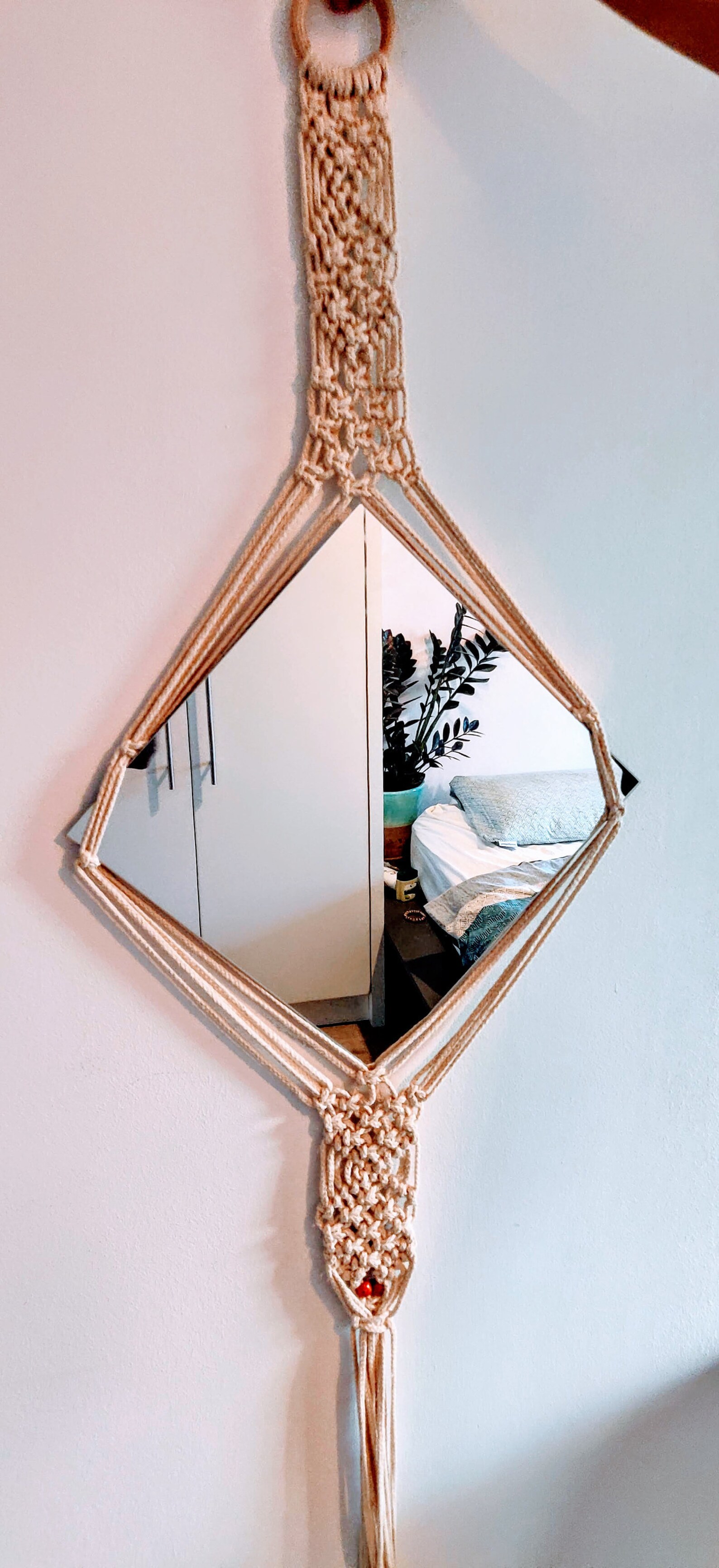 Handmade Macrame Mirror Wall Hanging Boho Home Decor Etsy