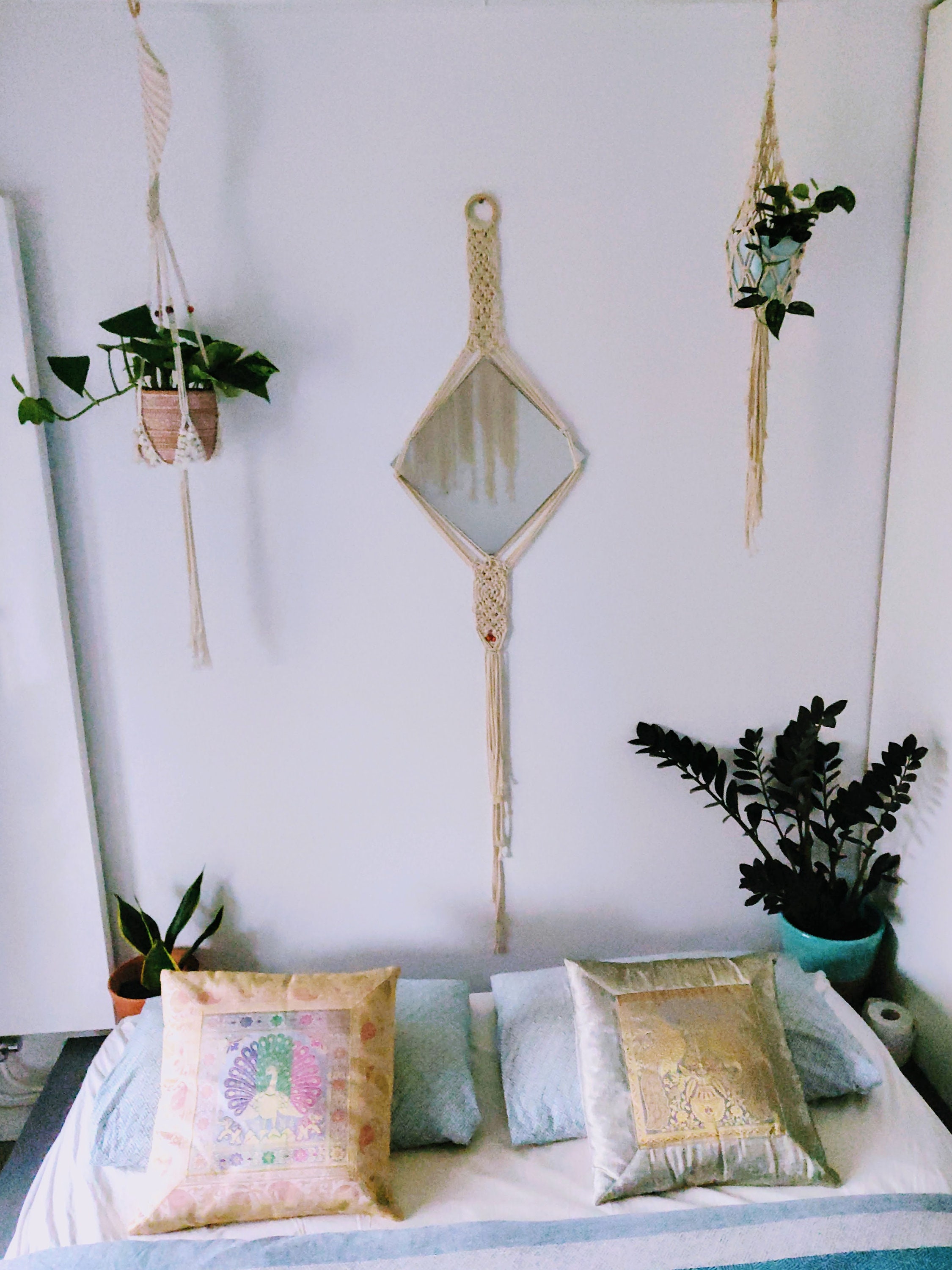 Handmade Macrame Mirror Wall Hanging Boho Home Decor | Etsy