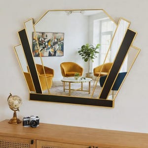Black Art Deco mirror
