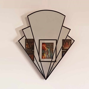 Art Deco Fan Mirror, Art Deco Mirror, Art Deco Wall Mirror