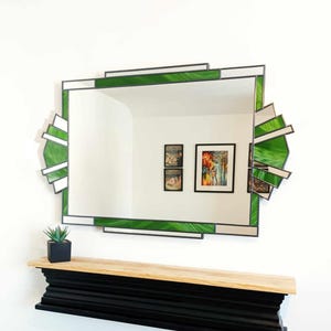 Luxury Large Overmantle Art Deco Wall Mirror Made in the UK Exclusive JPC Mirrors