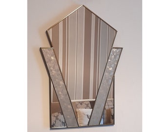 Stain Glass style Art Deco Mirror