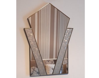 Stain Glass style Art Deco Mirror