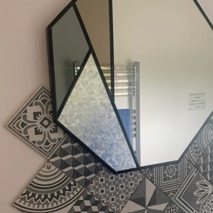 Miroir mural rond, grand miroir octogonal, fait main, maison, miroir,