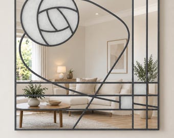 Art Deco Mirror, Charles Rennie Mackintosh Stain Glass Style Wall mirror, Wall Mirror, Mackintosh Gift available in four sizes