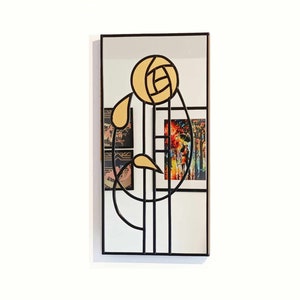 Mackintosh Stain Glass Style Art Deco Wall Mirror Rose 7 JPC Mirrors Gift Available in Different Sizes