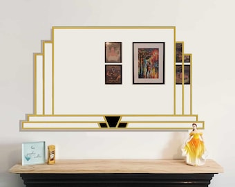 Large Wall Mirror in Art Deco Style Handcrafted in the UK Exclusive Mirror to JPC Mirrors