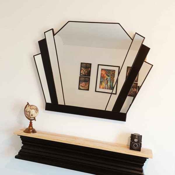 Black Art Deco mirror