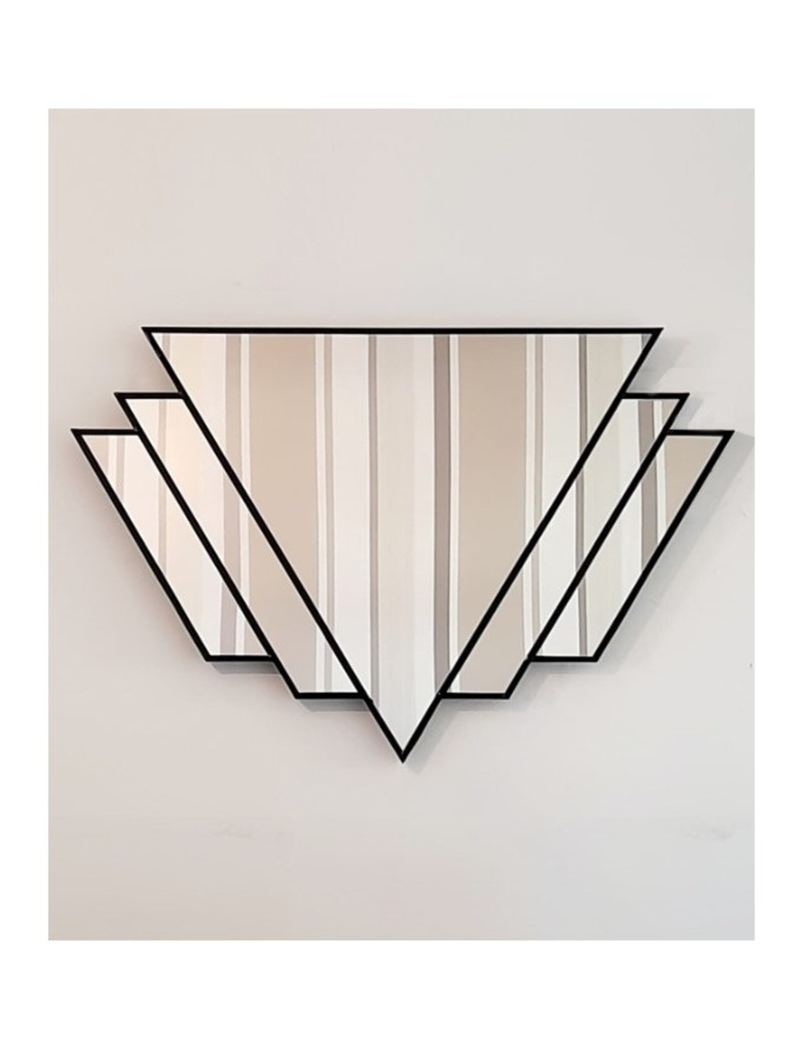 Art Deco Fan Mirror Art Deco Mirror Wall Mirror Vintage Etsy UK