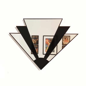 Art Deco Mirror, Art Deco Wall Mirror, Vintage Mirror, Art Deco Fan Mirror