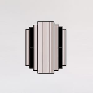 Art Deco Wall Mirror in Black