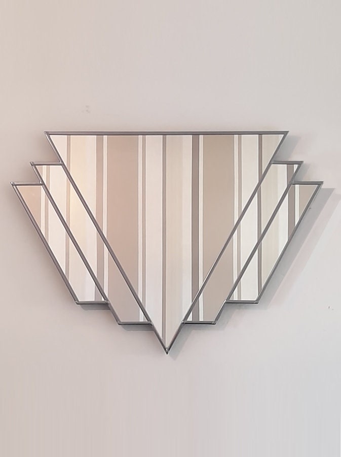 Art Deco Fan Mirror Art Deco Mirror Wall Mirror Vintage Etsy UK