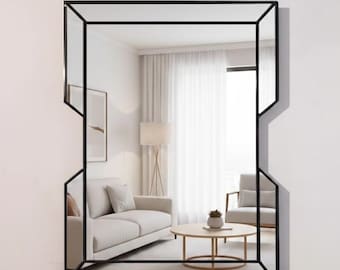 Art Deco Mirror, Art Deco Wall Mirrors, Wall Mirror, Overmantle Mirror, Portrait mirror, Black Mirror