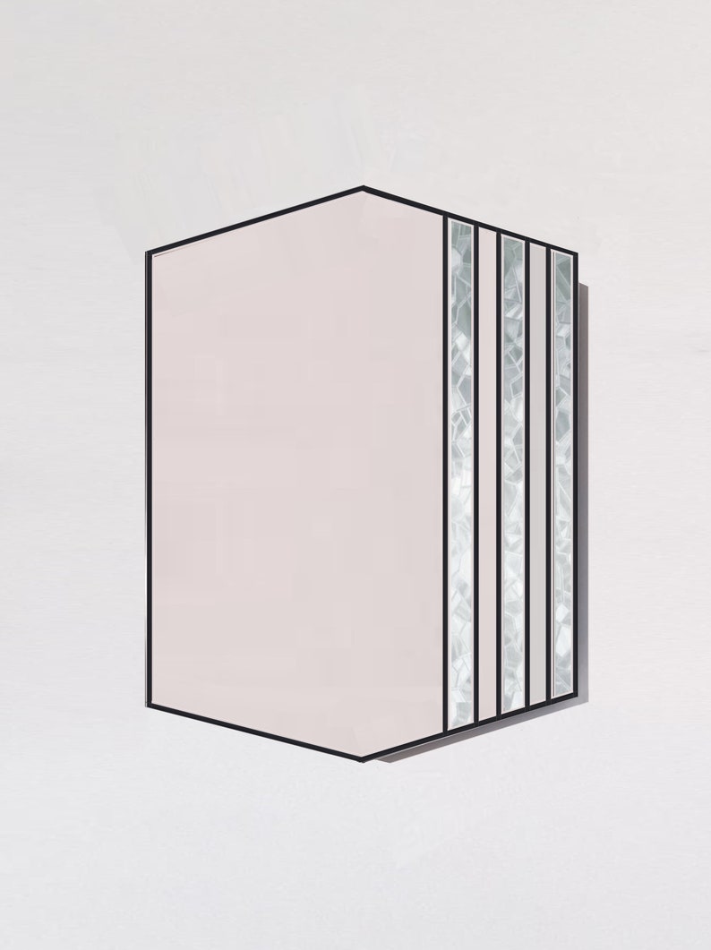 Art Deco Wall Mirror Art Deco Mirror Stain Glass Effect Etsy