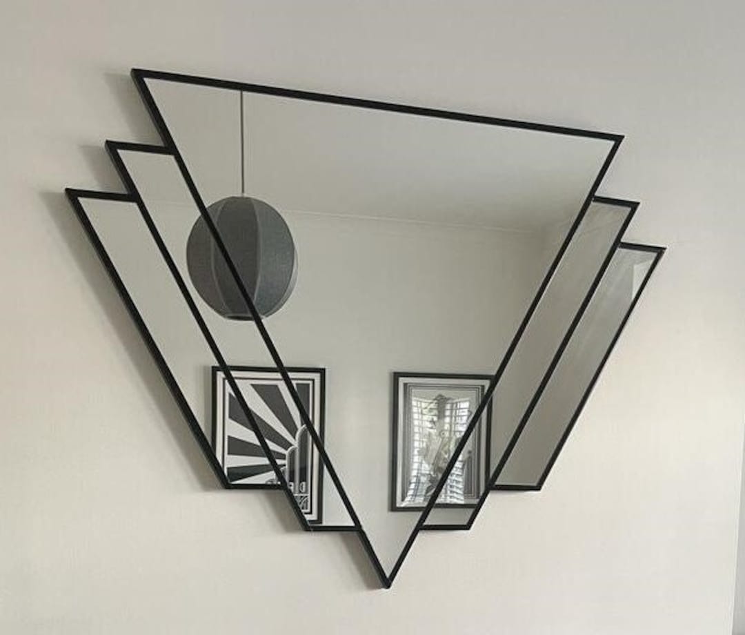 Art Deco Fan Mirror Art Deco Mirror Wall Mirror Vintage Etsy UK