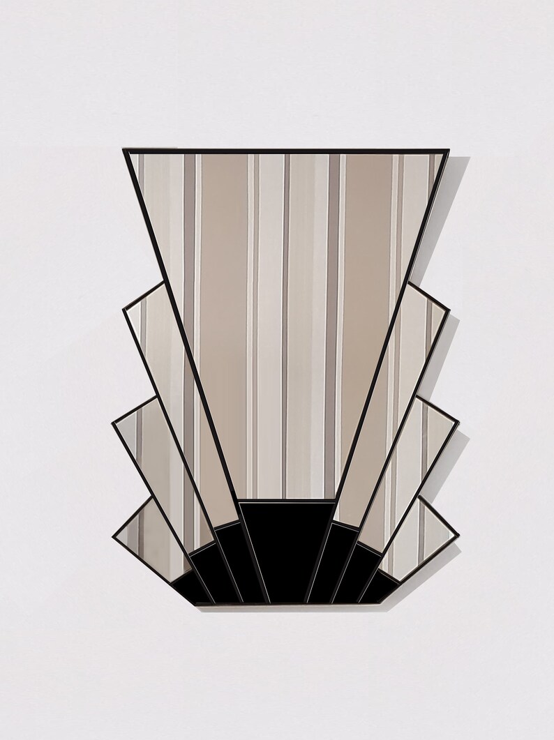 Large Art Deco Wall Mirror Art Deco Fan Mirror Art Deco Etsy