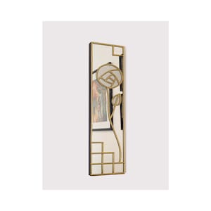 Art Deco Mirror, Rose Mackintosh Style Stain Glass Effect Mirror, Wall Mirror, JPC Mirrors Mackintosh Style Mirror, Gift
