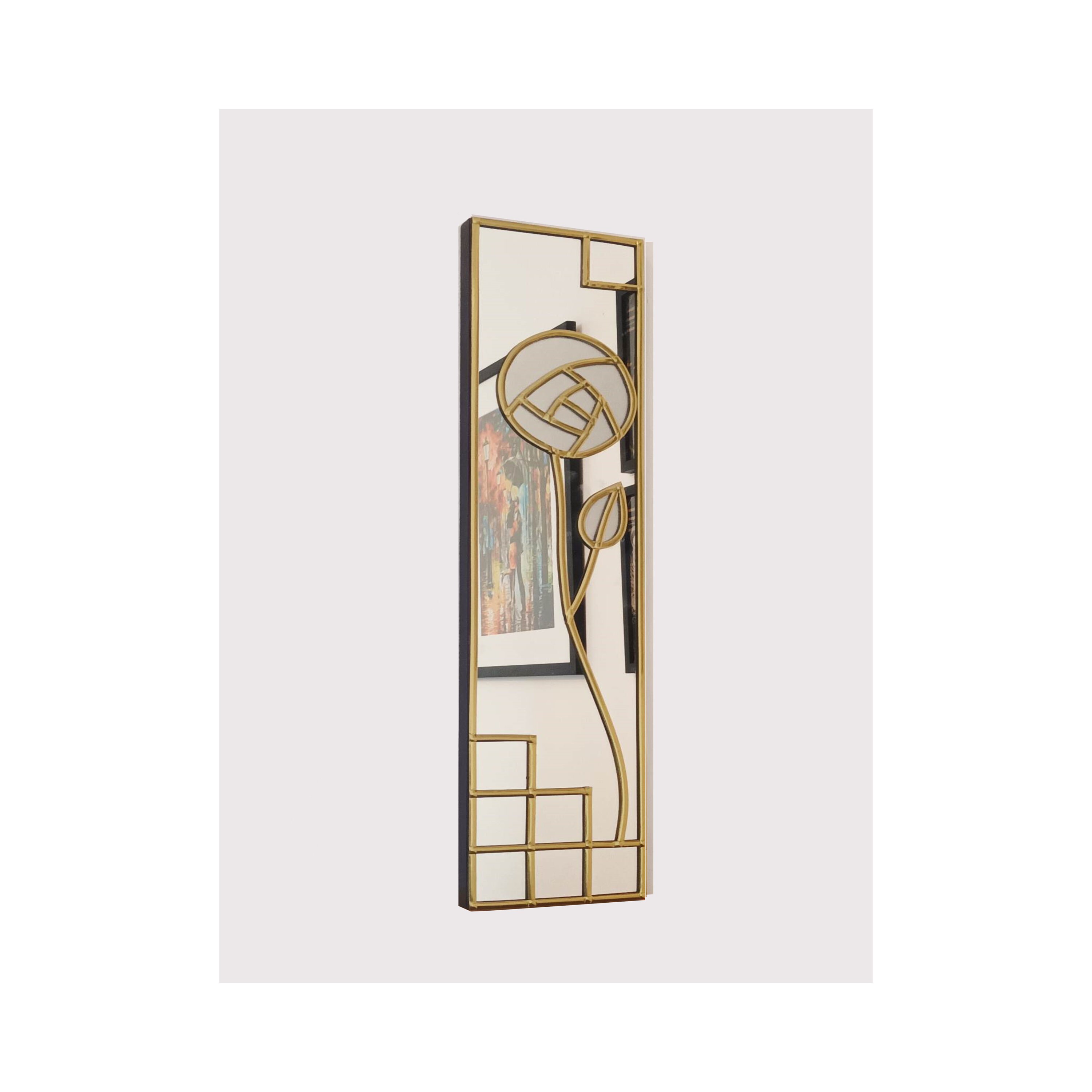 Art Deco Mirror, Rose Mackintosh Style Stain Glass Effect Mirror, Wall Mirror, JPC Mirrors Mackintosh Style Mirror, Gift
