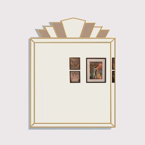 Art Deco Mirror &quot;Reign&quot; With Bronze Mirror Accents Handcrafted in the UK only at JPC Mirrors Available in Different Sizes and Colours