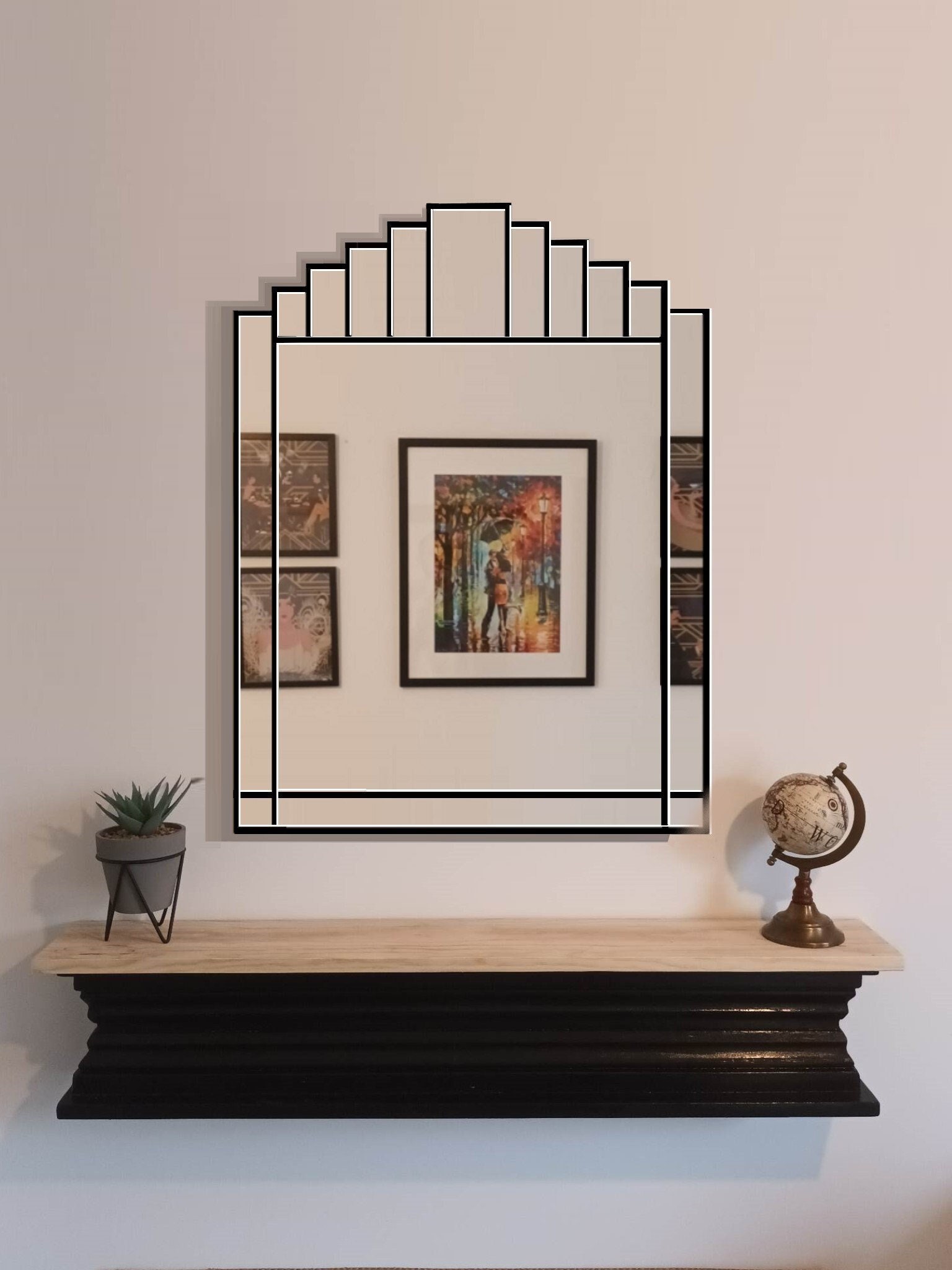 Large Art Deco Mirror Wall Mirror Vintage Mirror - Etsy