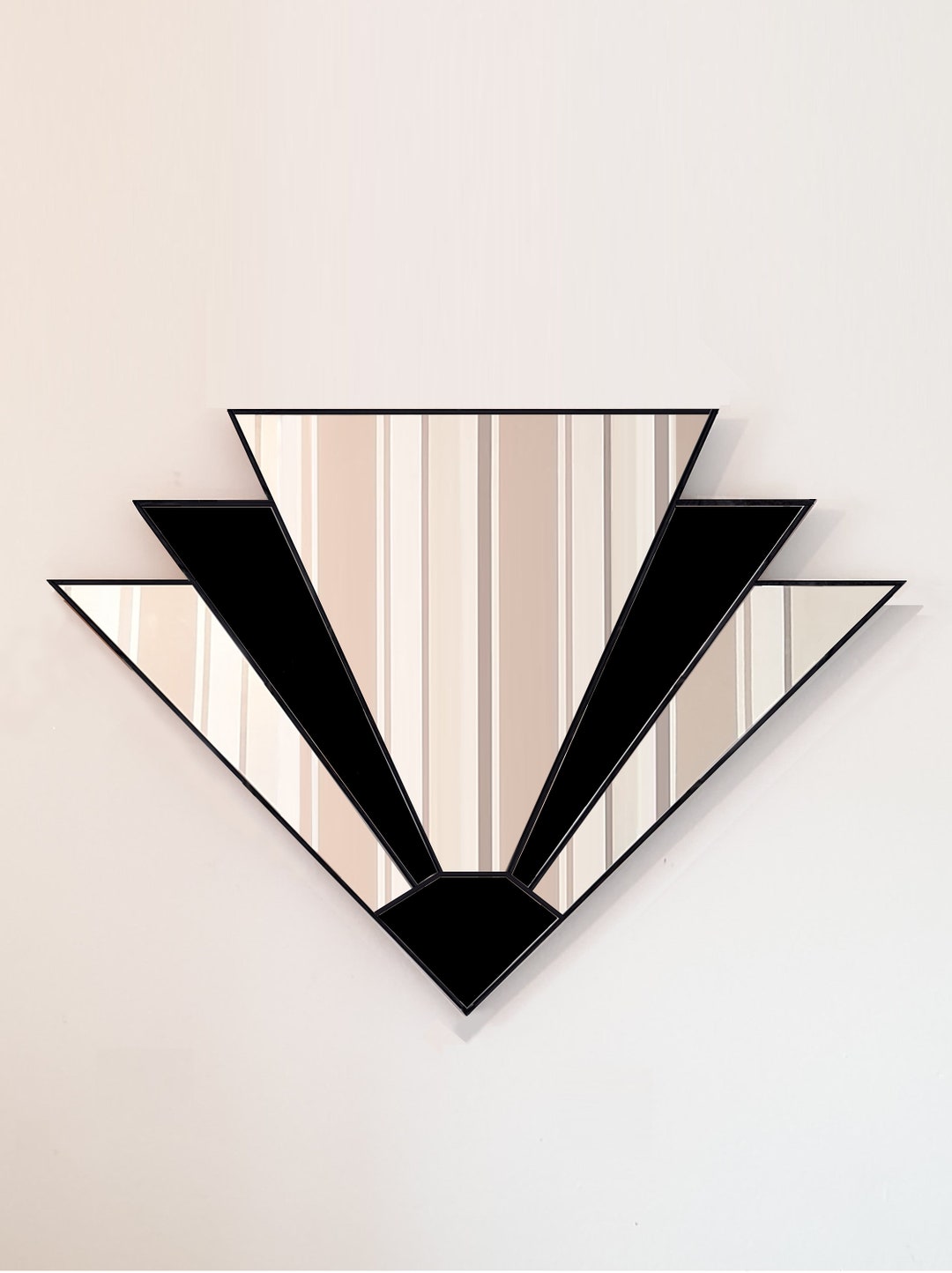 Art Deco Mirror, Art Deco Wall Mirror, Vintage Mirror, Art Deco Fan ...