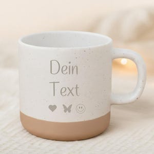Personalisierte Tasse mit deinem Text  | Wunschtext | Keramiktasse | Geschenk Freundin Frau Mann| Steinzeug Gravur Kaffee Weihnachtsgeschenk