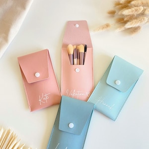 Pinselset personalisiert, Pinseltasche, Schminkpinsel, Geschenke für Frauen, Reise Make-up Tasche.