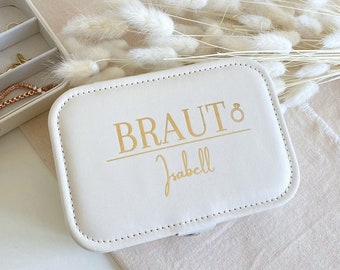 Personalisierte Schmuckbox mit Namen | Braut | Schmuckkästchen | Brautjungfer Trauzeugin| Geschenk für Frauen | JGA | Geschenkidee