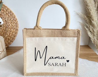 Personalisierte Jutetasche | Mama Oma | Einkaufstasche | Markttasche | Strandtasche | Geschenk Frau Mama | Geburtstag | Muttertag