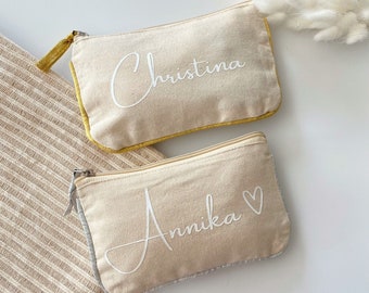 Personalized cosmetic bag with name | Make-up bag | Toiletry bag | Gift for wife and mom | Birthday | Toiletry bag | JGA