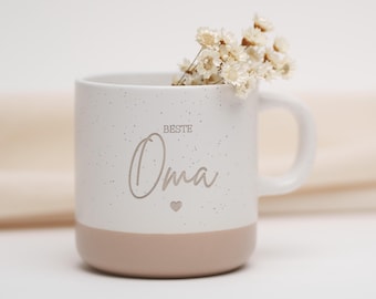 Personalized Mug Best Grandma | Mom Dad Gift Wife Girlfriend Mom | Birthday, Mother's Day, Easter, Stoneware Ceramic Engraving Coffee Tea