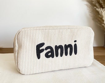 Personalized cosmetic bag with name | Make-up bag | Toiletry bag | Gift for wife, mom, girlfriend | Birthday gift | Toiletry bag