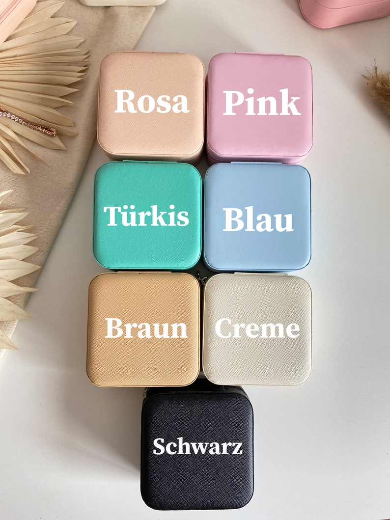 Personalisierte Schmuckbox mit Namen Schmuckkästchen Schmuck Organizer Geschenk für Frauen und Mama Geschenkidee Geburtstag Bild 8