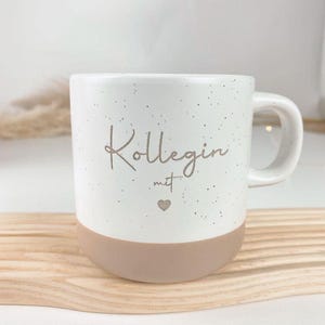 Keramiktasse Kollegin mit Herz | Geschenk für Freundin Frau| Bürogeschenk, Arbeitskollegin | Geburtstag, Tasse, Steinzeug, Gravur Kaffee Tee