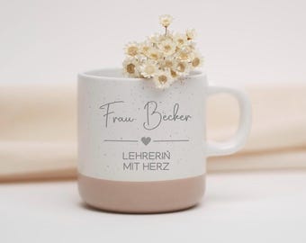 Gift for a teacher | Farewell gift | School leaving gift | Thank you gift idea | Engraved mug for a teacher with a heart | Coffee mug