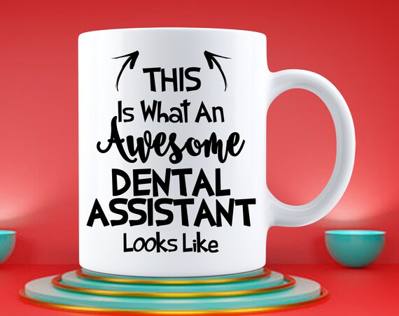 WHAT An Awesome Dentist Looks Like Ceramic Mug Dentistry funny birthday gift 