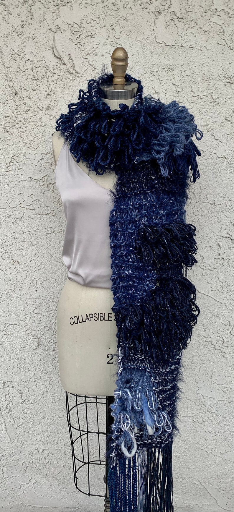 Loose Knit Shaggy Merino Wool Scarf Handmade Scarves Pashmina Scarves Fringed Scarf Shaggy Scarf Scarf Gift for Her