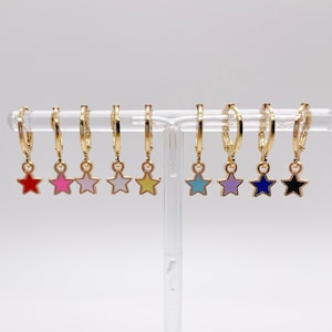 Mini Star huggie hoop earrings