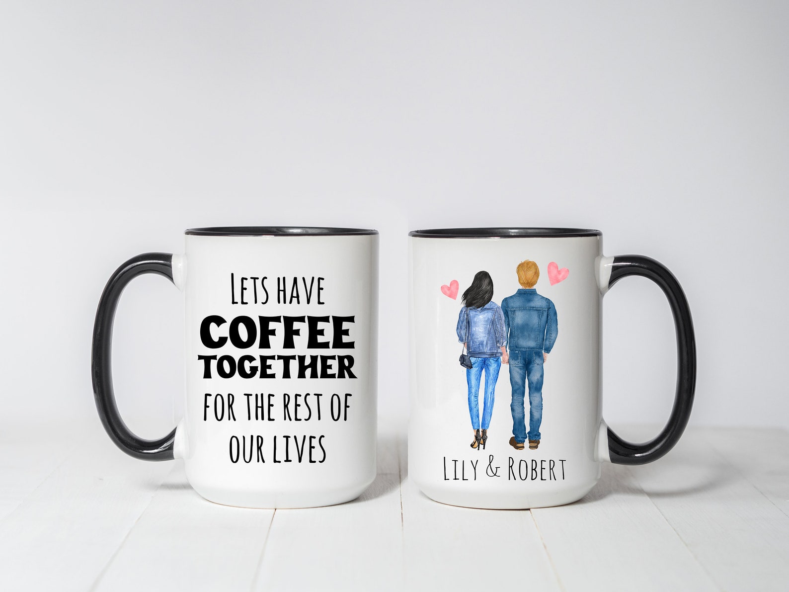 Personalized Couple Mug Custom Couples Coffee Mug Cute Etsy
