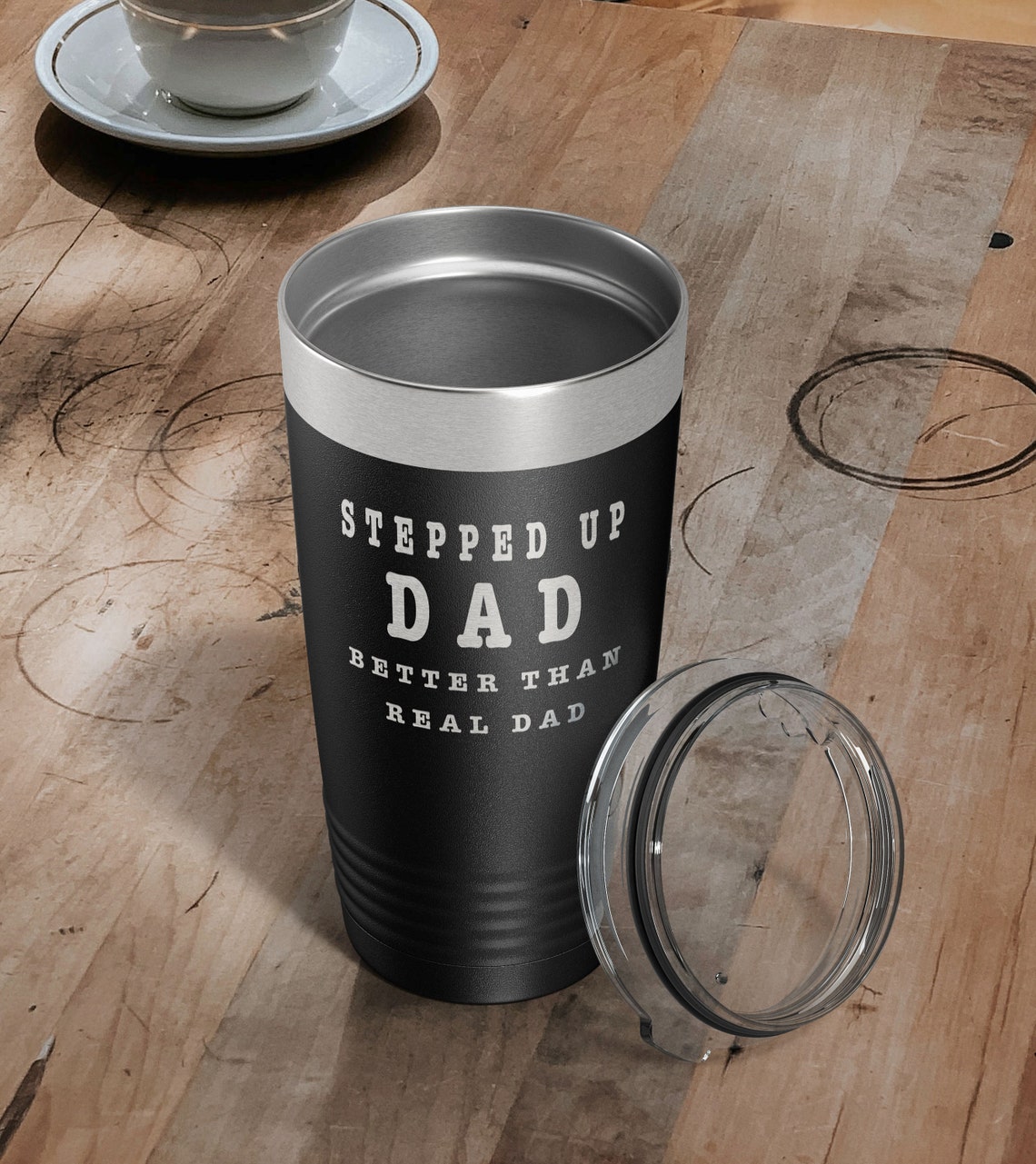 Stepdad Gifts Stepped Up Dad Tumbler Laser Engraved Tumbler Etsy