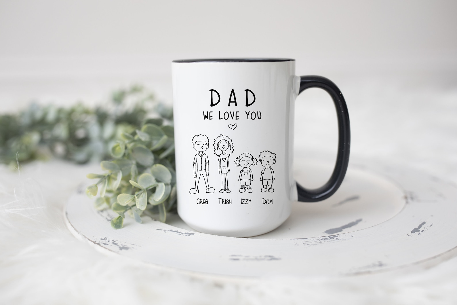 Personalized Dad Cups Gifts for Dad From Kids Birthday Etsy