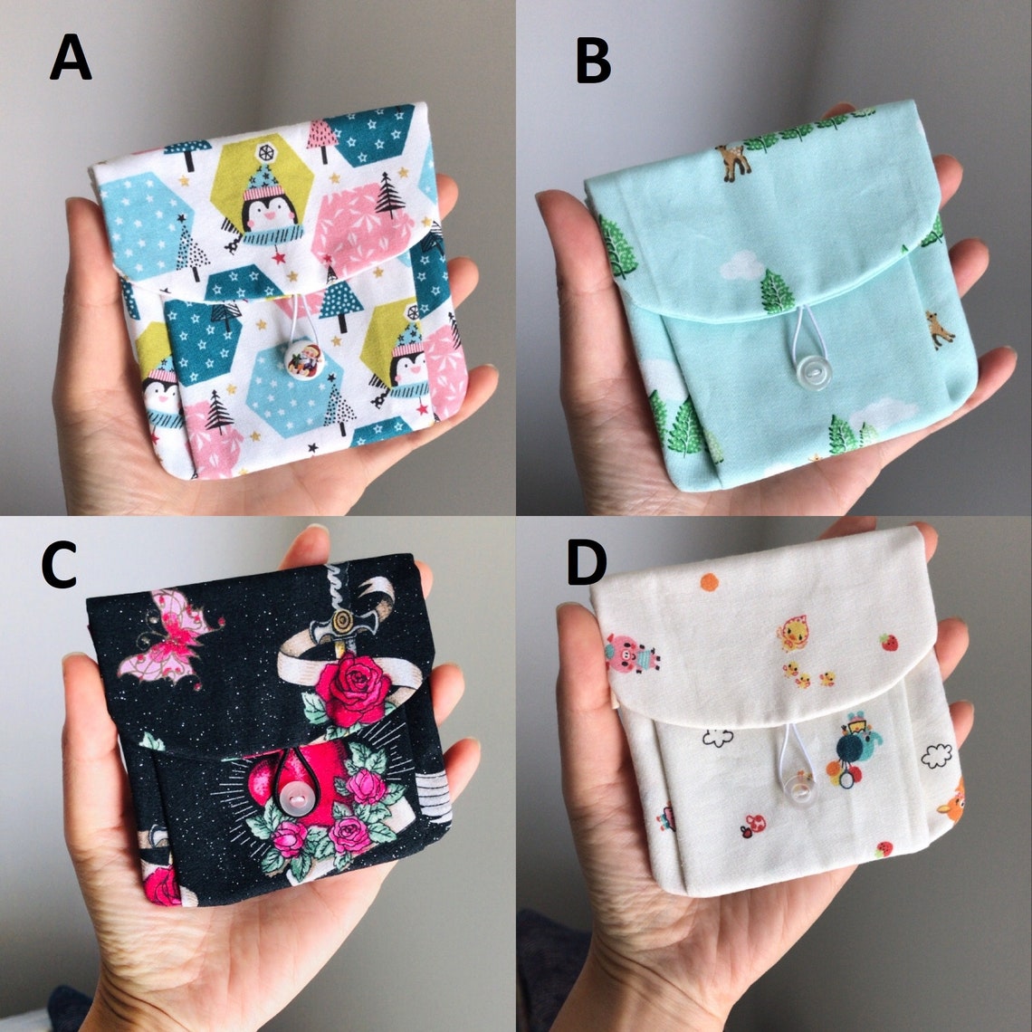 Soft small button pouch small pouch Etsy